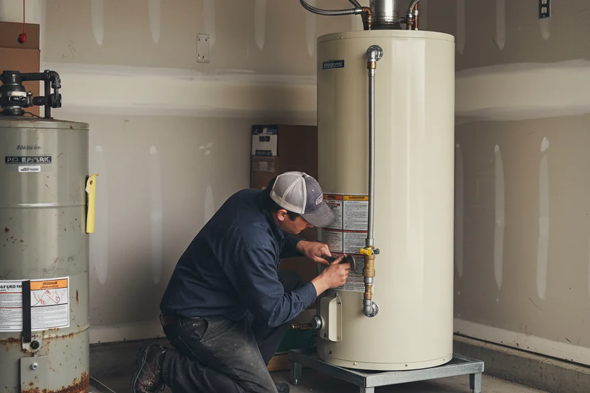 Water heater and shutoff valve replacement in Bradley