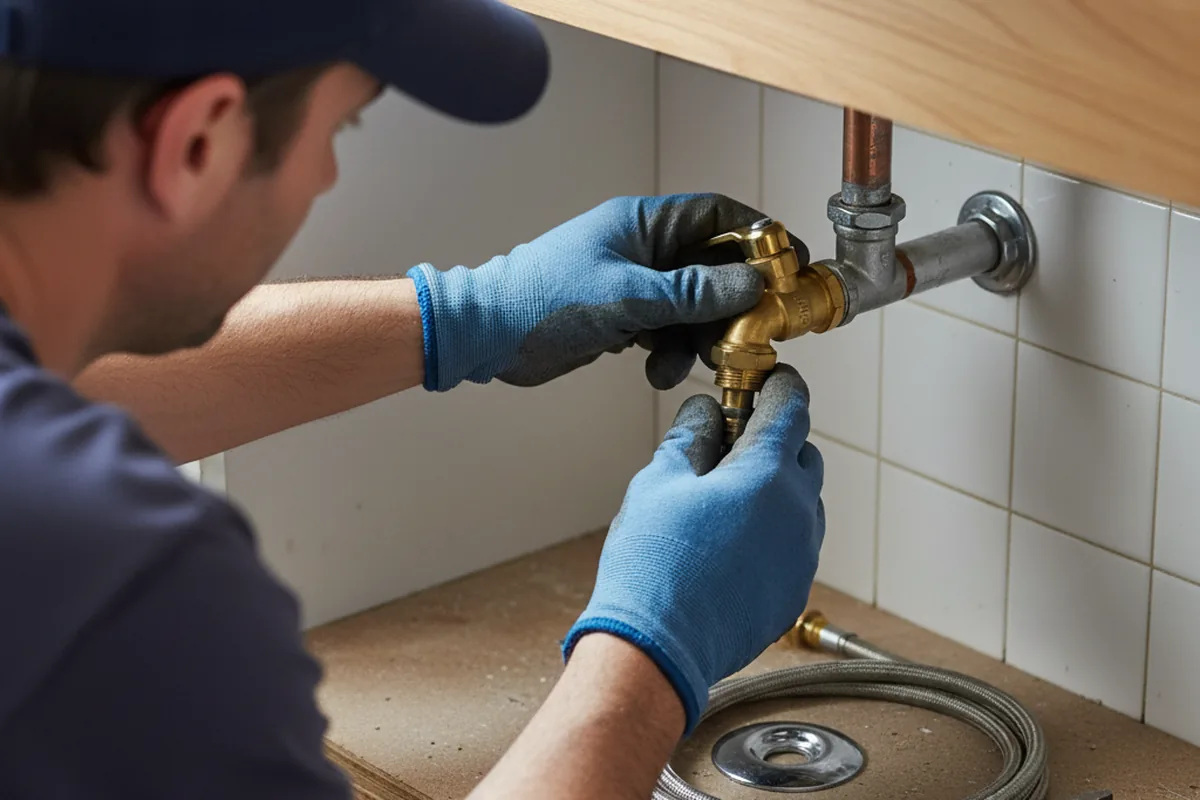 Shutoff valve and fitting work during Emergency Plumbing in Bradley